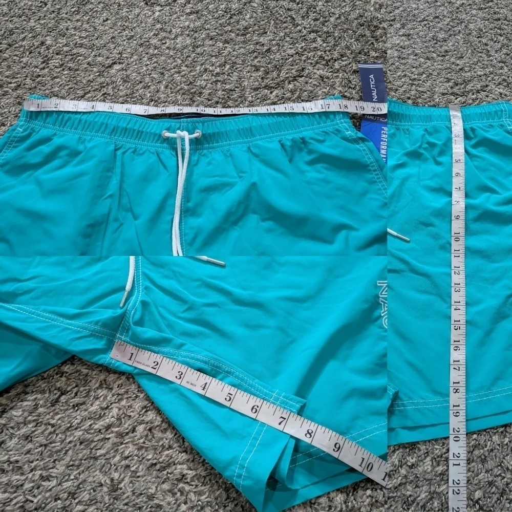 NWT Nautica Blue Swim Trunks Shorts XL